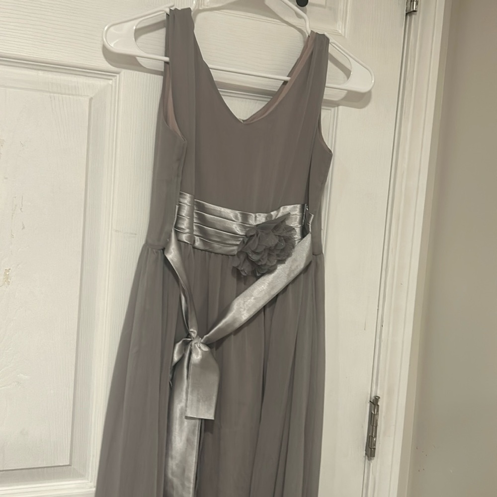 Grey dress.